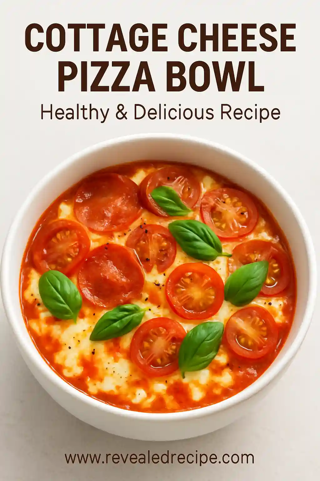 Fresh cottage cheese pizza bowl Fresh cottage cheese pizza bowl